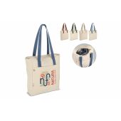 InSideOut Reuuz Canvas Draagtas 33 x 42 x 10 cm - Ecru / Olijfgroen