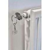 Recyclede zinklegering ontluchting sleutelhanger Mara zwart