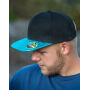 Bronx Glitter Flat Peak Snapback Cap - Black/Pink - One Size