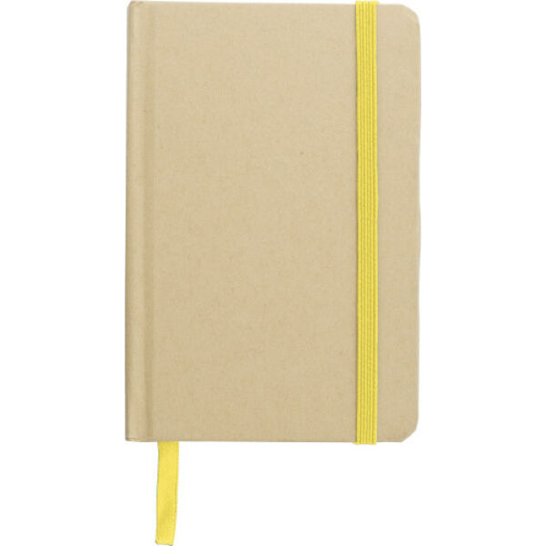 Kraftpapieren notitieboek John geel