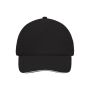5 Panel Sandwich Cap black/white