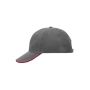 6 Panel Double Sandwich Cap dark-grey/red/white