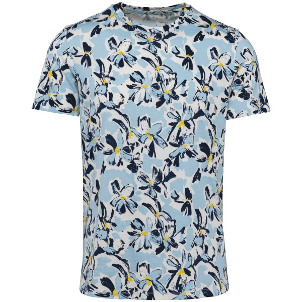 Ecologisch heren-T-shirt met tropische print