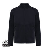 Iqoniq Talung gerecycled polyester fleece jas met rits, zwart (L)