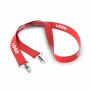 Polyester Pantone-gematchte zeefdruk keycord met 2 clips