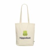 GRS Recycled Canvas Bag Natural 260 g/m² winkeltas schouder 40 x 10 x 38 cm