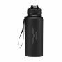AquaSteel XL Wide RCS Recycled Water Bottle 900 ml - zwart