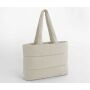 QUILTED TOTE BAG, NATURAL STONE, One size, BAG BASE QUILTED TOTE BAG, NATURAL STONE, One size, BAG BASE