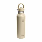 Hydro Flask Standard Mouth with Flex Straw Cap 621 ml waterfles - beige