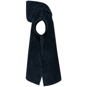 Kinderponcho met capuchon van badstof Navy 10/14 jaar