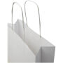 Papieren tas 120 g/m2 gemaakt van kraftpapier met gedraaide handgrepen - S - Wit