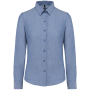 Dames Oxford blouse lange mouwen Oxford Cobalt Blue XL