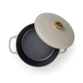 VINGA Monte geëmailleerde gietijzeren pan 5,5L, grijs