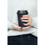 Herbruikbare dubbelwandige koffiebeker 300ml, zwart