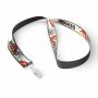 Polyester keycord met gesublimeerde satijnen overlay