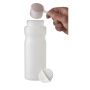Baseline® Plus 650 ml sportfles met shaker bal - Wit/Frosted transparant