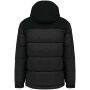 Uniseks tweekleurige gewatteerde donsjas met capuchon black XS