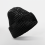Grof gebreide muts met patch Midnight Haze One Size