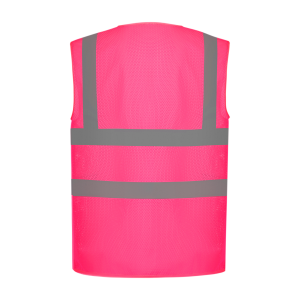 Hoge zichtbaarheid hesje van gaas Pink XXL Hoge zichtbaarheid hesje van gaas Pink XXL