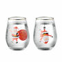 NOEL - Set van 2 kerstglazen - Wit