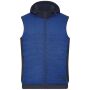 Men's Padded Hybrid Vest royal-melange/navy 6XL