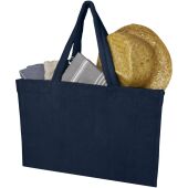 Siam GRS gerecyclede badstof stranddraagtas 13 l - Marineblauw