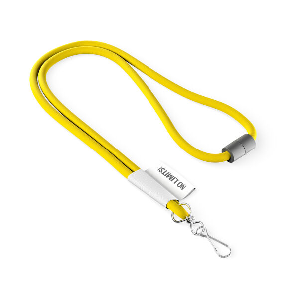 Polyester 2-kleurige koord-lanyard met full color label Polyester 2-kleurige koord-lanyard met full color label