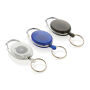 Roller clip sleutelhanger gemaakt van RCS gerecycled plastic, zwart Roller clip sleutelhanger gemaakt van RCS gerecycled plastic, zwart