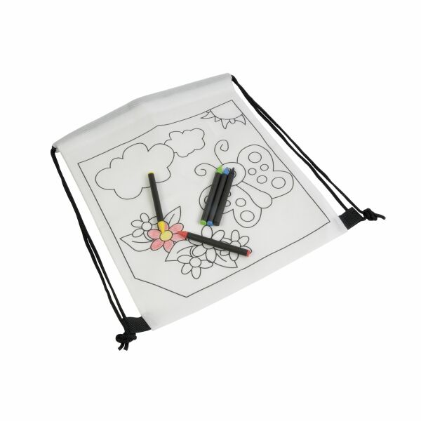 Non-woven kinder rugzak Solearo | 80 g/m² | 25×30 cm | Met waskrijtjes