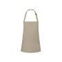 SHORT BIB APRON BASIC WITH BUCKLE AND POCKET, SAND, One size, KARLOWSKY