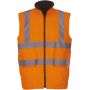 Signalisatie omkeerbaar fleece gilet Hi Vis Orange S Signalisatie omkeerbaar fleece gilet Hi Vis Orange S