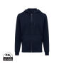 IQONIQ Abisko gerecycled katoen hoodie met rits, donkerblauw (M)