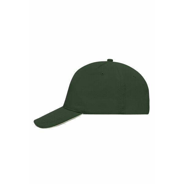 5 Panel Sandwich Cap dark green/natural one size 5 Panel Sandwich Cap dark green/natural one size