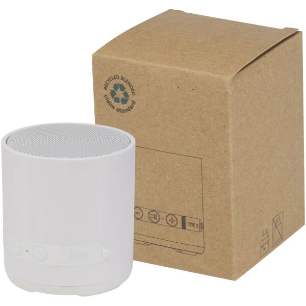Hunor draadloze speaker van 3 W van gerecycled plastic