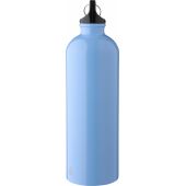 Gerecyclede roestvrijstalen enkelwandige fles (750 ml) Emeric zwart