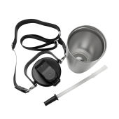 Avira Ayala RCS R-RVS duosip afsluitbare crossbody tumbler, zilver