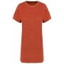 Ecologische badstof t-shirtjurk met afhangende mouwen pomelo L