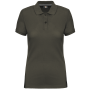 Damespolo korte mouwen Dark Khaki XS Damespolo korte mouwen Dark Khaki XS