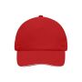 5 Panel Sandwich Cap red/white one size