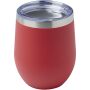 Corzo 350 ml RCS-gecertificeerde koperen beker met vacuümisolatie van gerecycled roestvrij staal - Rood