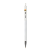 Amisk RCS-gecertificeerde pen van gerecycled aluminium, wit