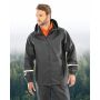 Waterdichte Prism PU-jas met reflecterende banden. Black S