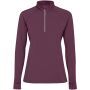 Estambul damessweater met lange mouwen en halve rits - Plum red - M