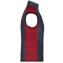 Ladies' Knitted Hybrid Vest red melange/anthracite melange XS