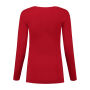 L&S T-shirt Crewneck cot/elast LS for her 187c Red-S