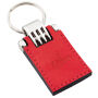 Sleutelhanger P02608, Leder, Rood