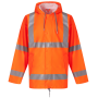 Ademende regenjasj Hi-Vis Soft Flex Hi Vis Orange S