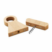 STANDTURN - Bamboe flessenhouder & opener - Hout