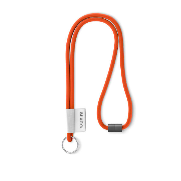 Polyester 2-kleurige koord-lanyard met full color label Polyester 2-kleurige koord-lanyard met full color label