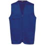 Gilet polykatoen multizakken Royal Blue 4XL